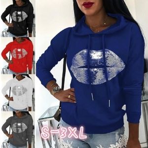 2020 Cross- Women' Fall/winter New Lip Print Loose